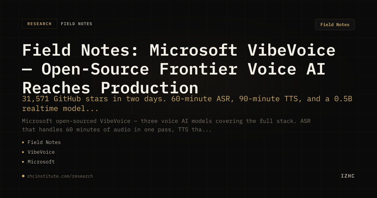 Field Notes: Microsoft VibeVoice — Open-Source Frontier Voice AI ...